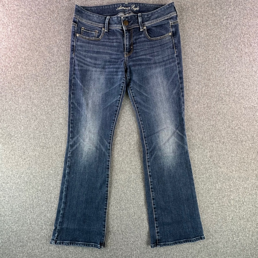 American Eagle Jeans Womens 10 Original Boot Blue Stretch Denim Excellent